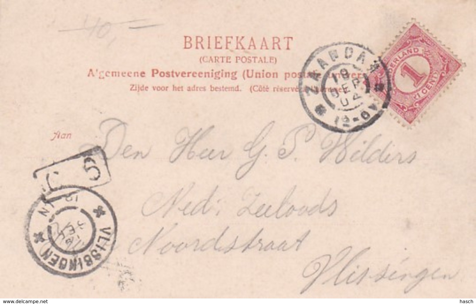 481664Zaandam, Bloemgracht. (poststempel 1904) - Zaandam