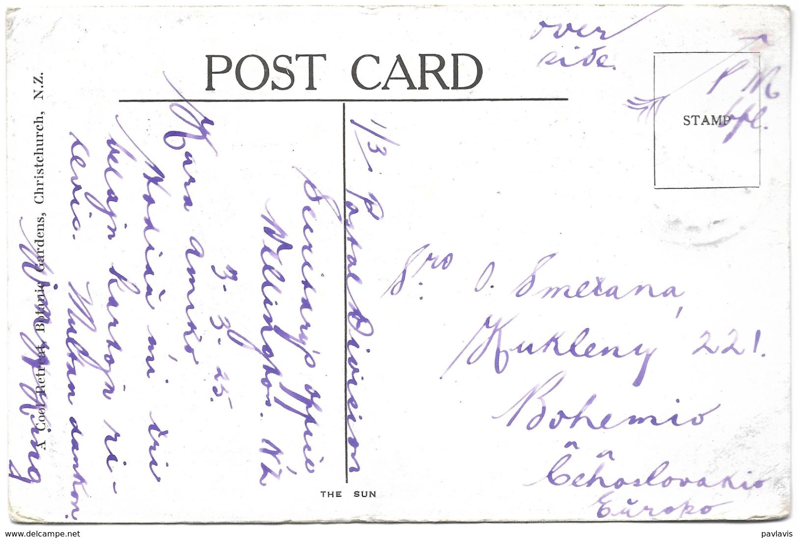New Zealand – A Cool Retreat – Botanic Gardens – Christchurch – Year 1925 – A Stamp Wellington - Nouvelle-Zélande