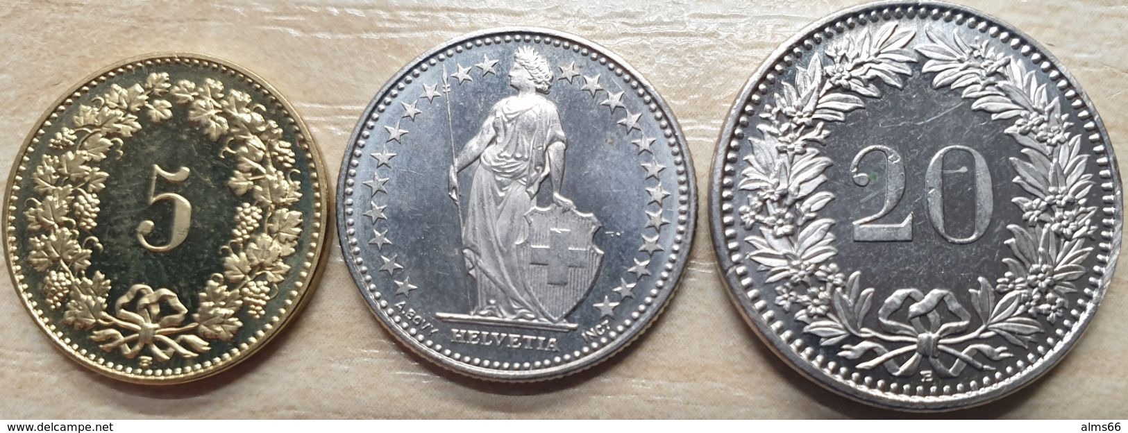 Switzerland Swiss 5 20 50 Rappen 2016 AUNC / UNC (Set 3 Coins) - Otros & Sin Clasificación