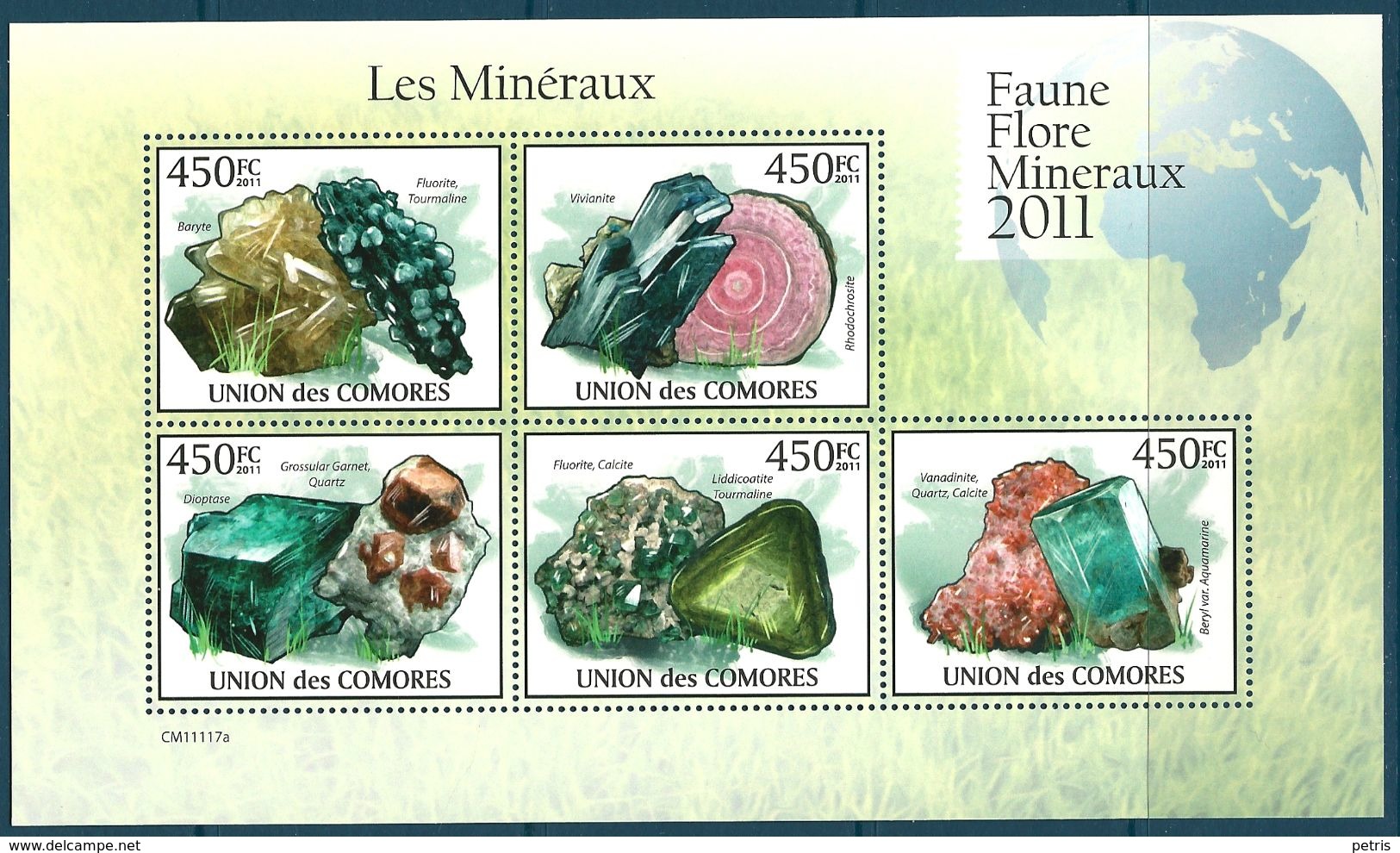 Comoro Islands - 2011 Minerals MNH** - Lot. A400 - Minéraux