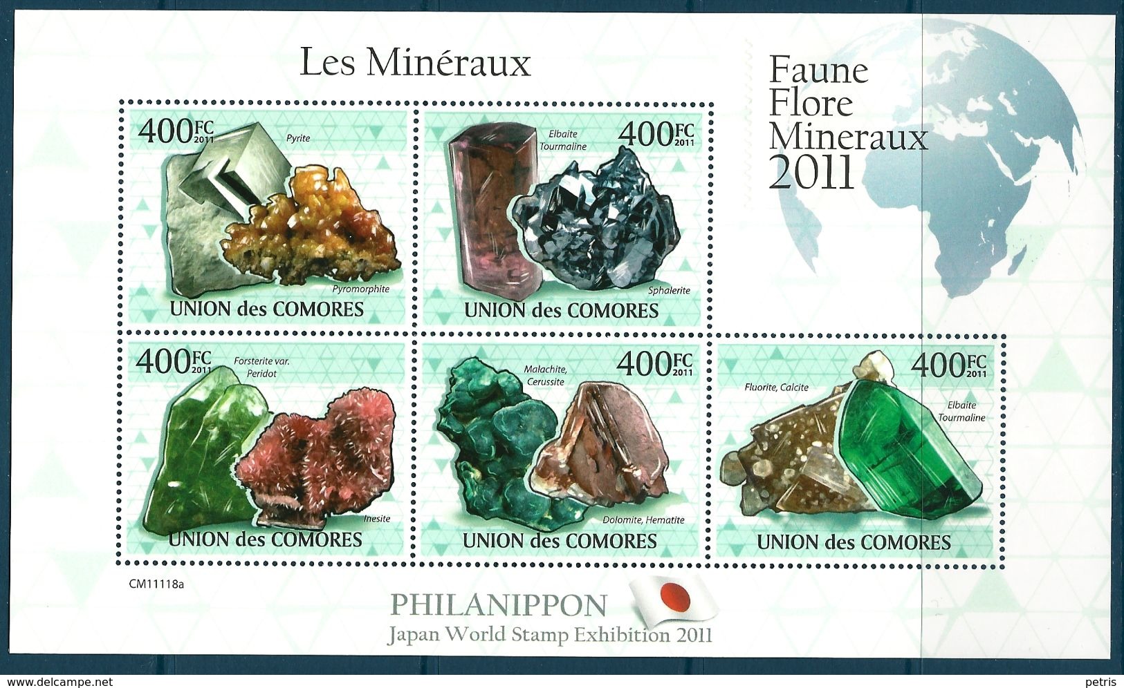 Comoro Islands - 2011 Minerals MNH** - Lot. A400 - Minerali