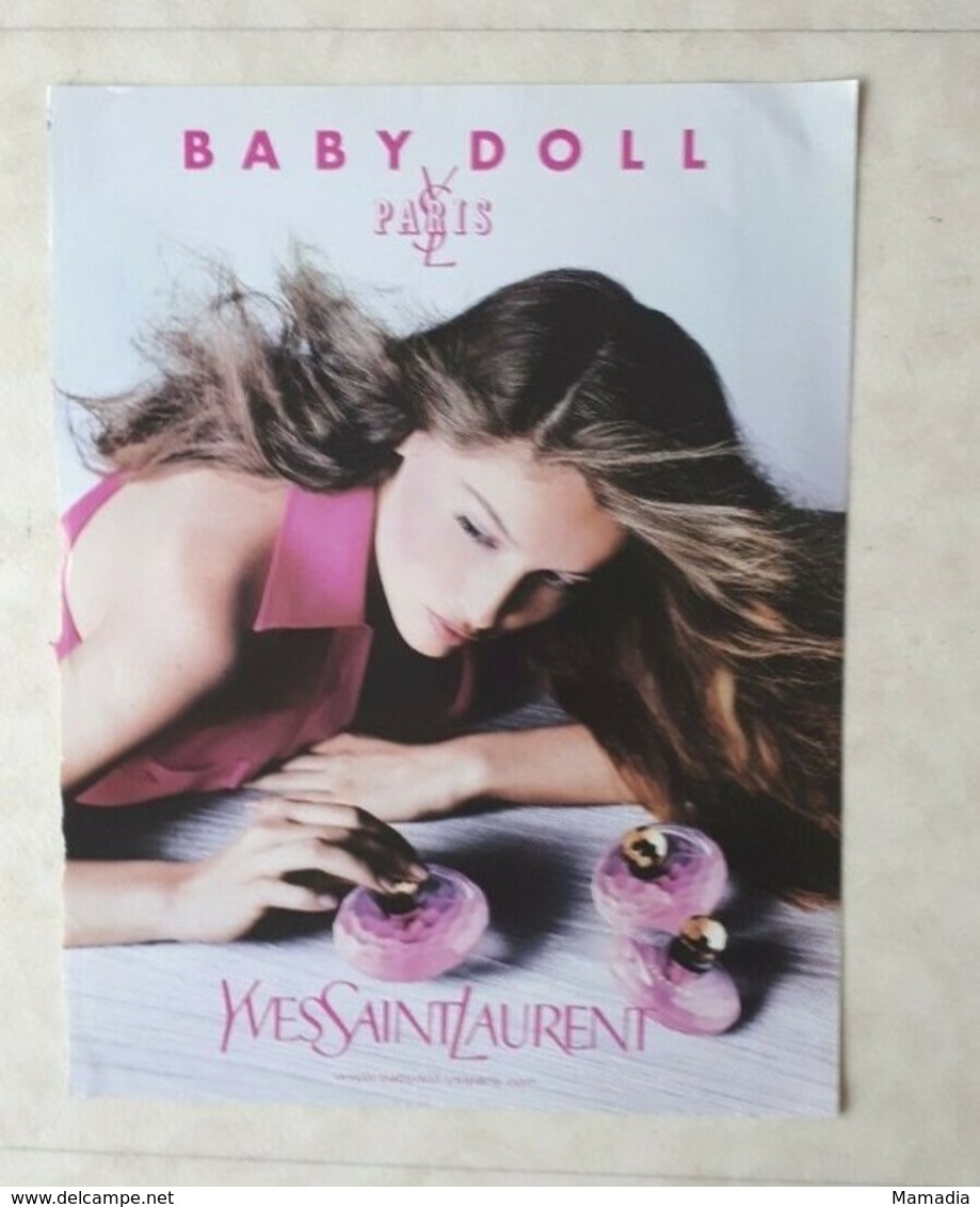 PUBLICITÉ PARFUM - PRINT PERFUME ADVERTISEMENT - BABY DOLL YVES SAINT LAURENT 1999 - Advertising