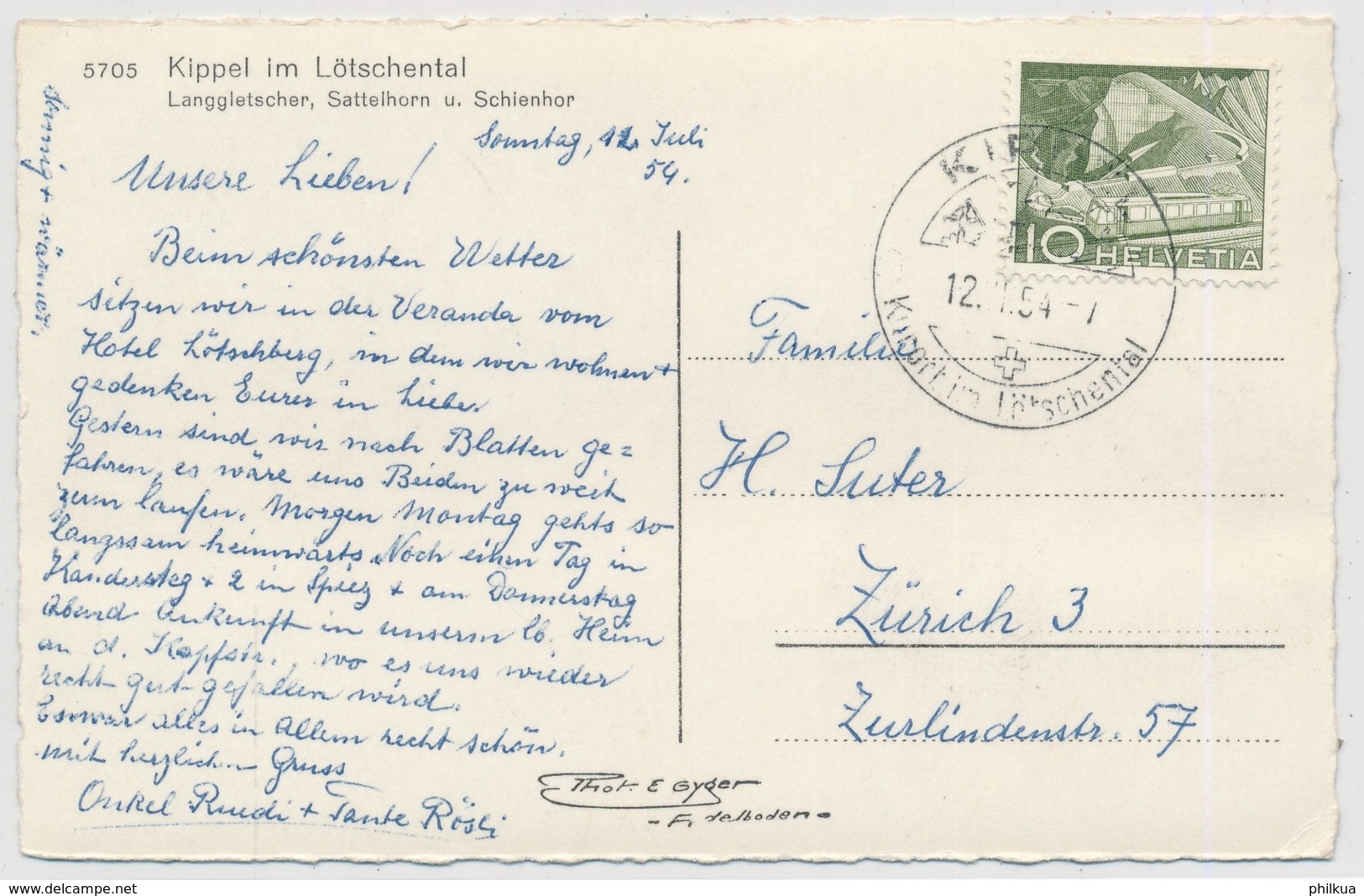 Kippel Im Lötschtal Und K-Stempel Kippel - Kippel