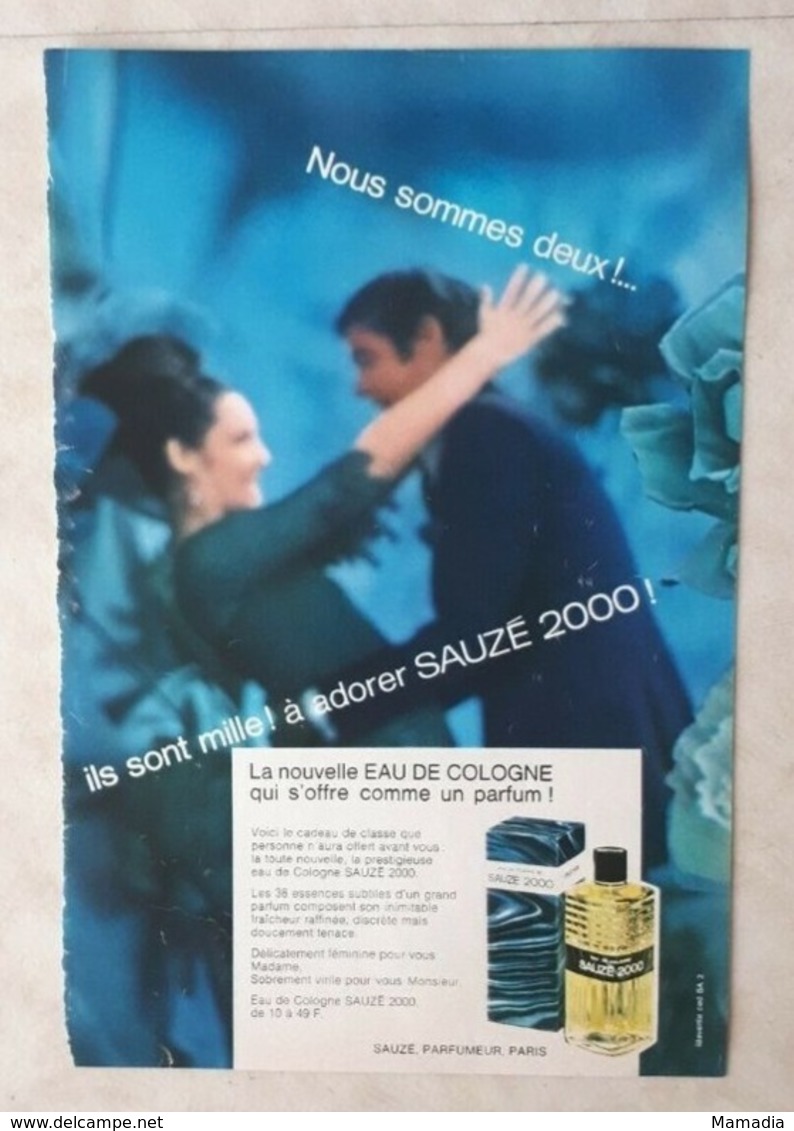 PUBLICITÉ PARFUM - PRINT PERFUME ADVERTISEMENT - SAUZÉ 2000 1967 - Pubblicitari