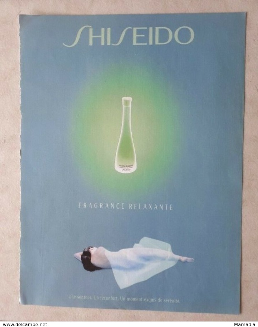 PUBLICITÉ PARFUM - PRINT PERFUME ADVERT - FRAGRANCE RELAXANTE SHISEIDO 1997 - Advertising