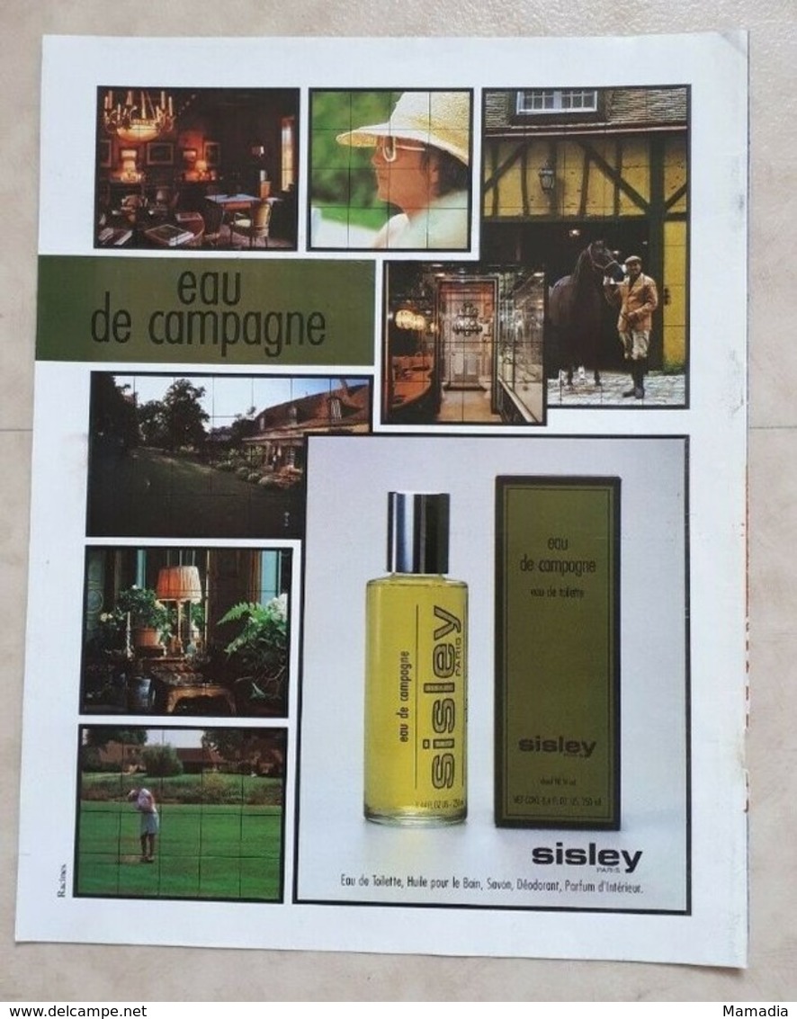 PUBLICITÉ PARFUM - PRINT PERFUME ADVERTISEMENT - EAU DE CAMPAGNE SISLEY 1986 - Reclame