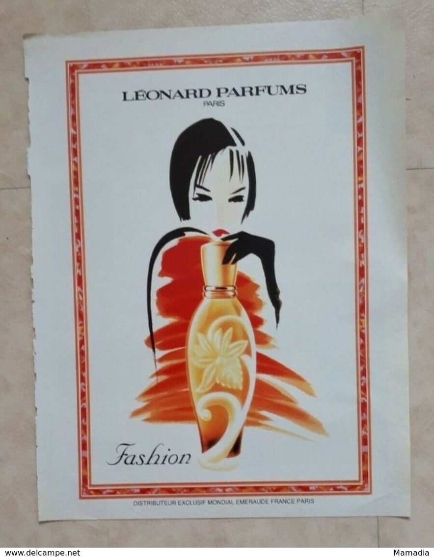 PUBLICITÉ PARFUM - PRINT PERFUME ADVERTISEMENT - FASHION LÉONARD 1993 - Reclame