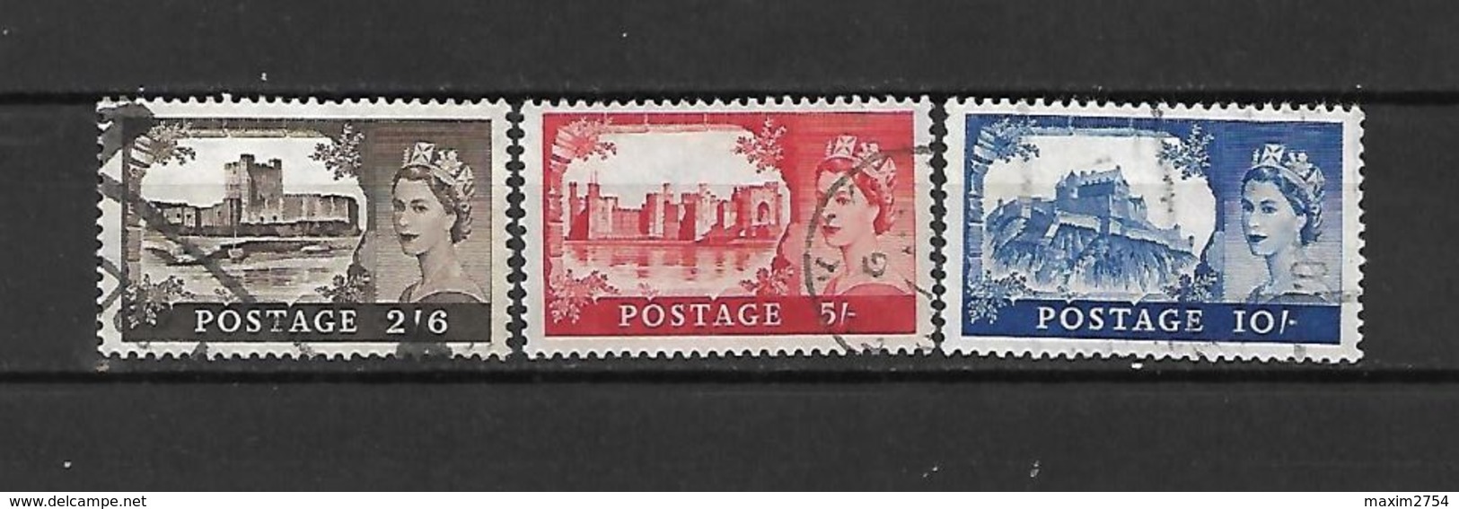 1959/63 - GRAN BRETAGNA - N. 351/53 USATI (CATALOGO UNIFICATO) - Used Stamps