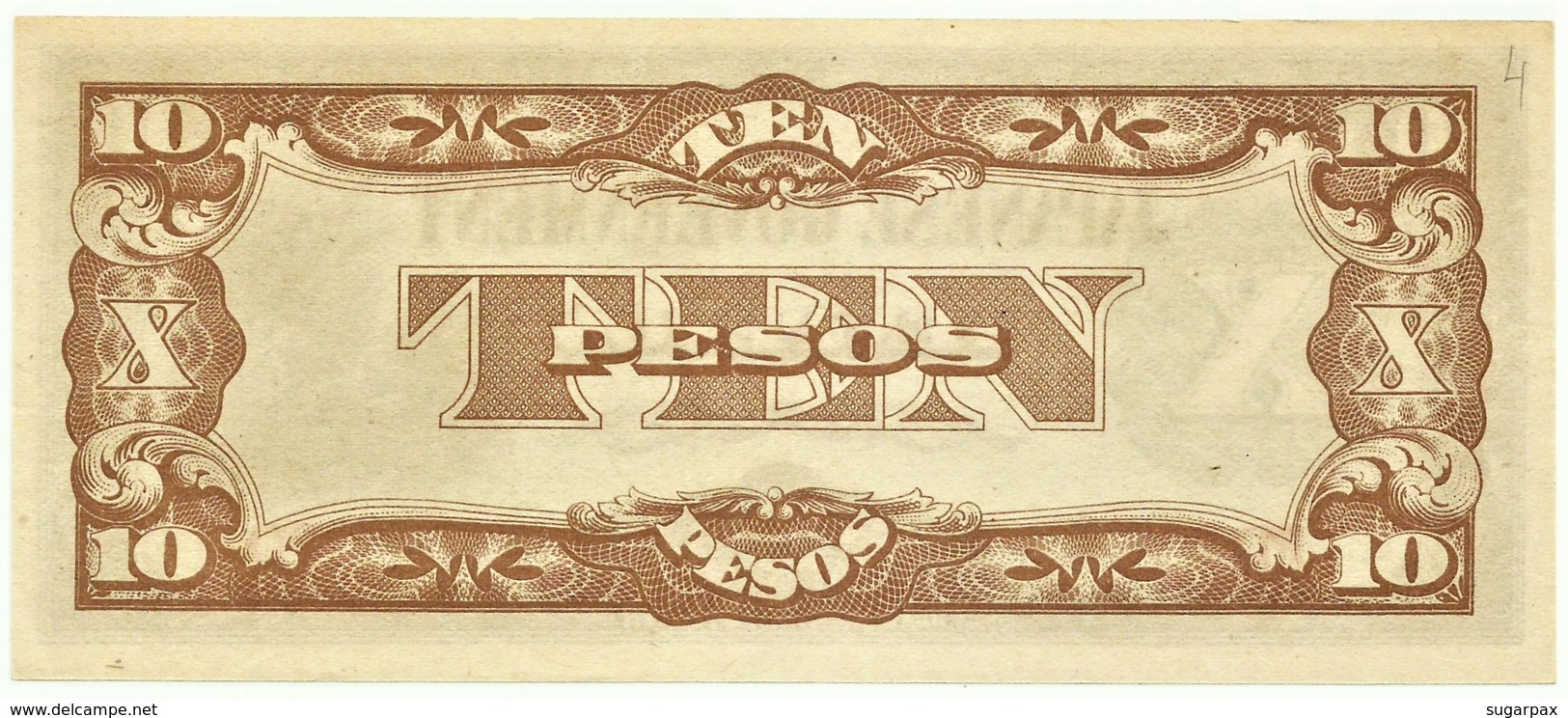 PHILIPPINES - 10 Pesos - ND ( 1942 ) WWII - Pick 108.b - Unc. - Serie PD - Japanese Occupation - Philippines