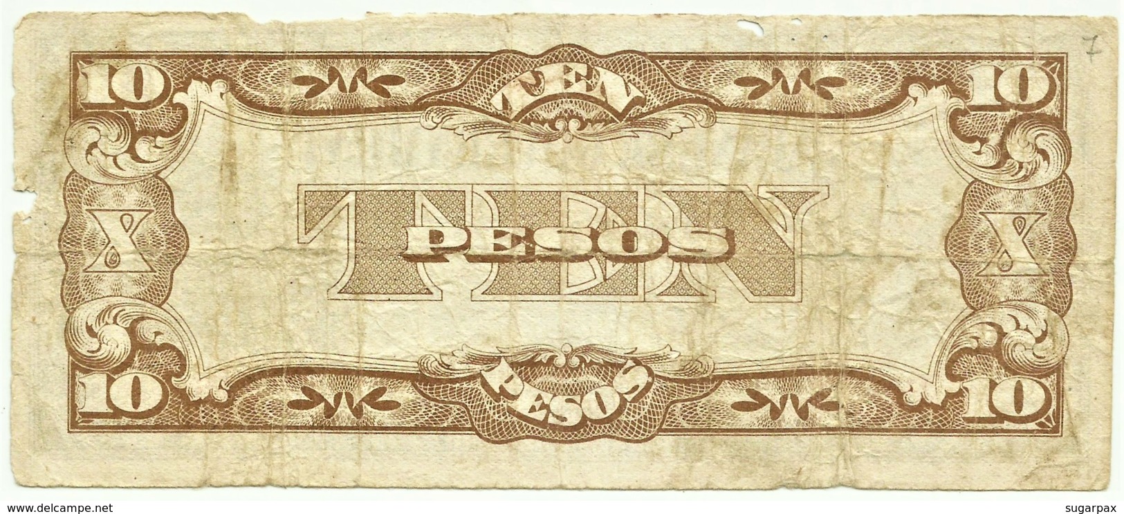 PHILIPPINES - 10 Pesos - ND ( 1942 ) WWII - Pick 108.b - Serie PD - Japanese Occupation - Filippine