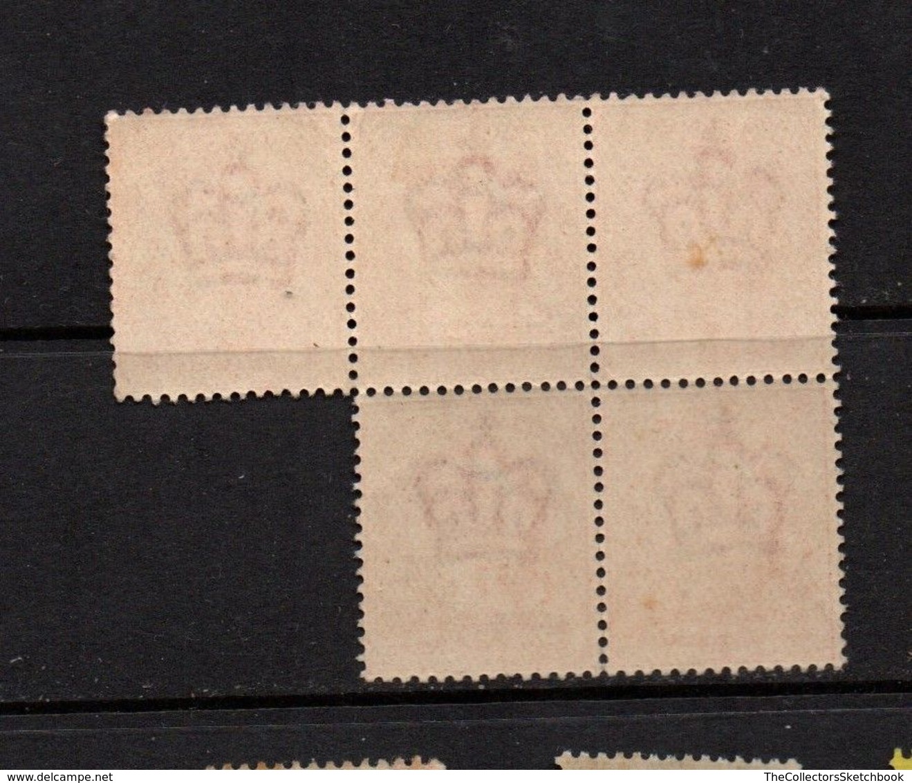 GB  EV11  1d Red ; Mint; Neatly Mounted Block Of 5 - Neufs