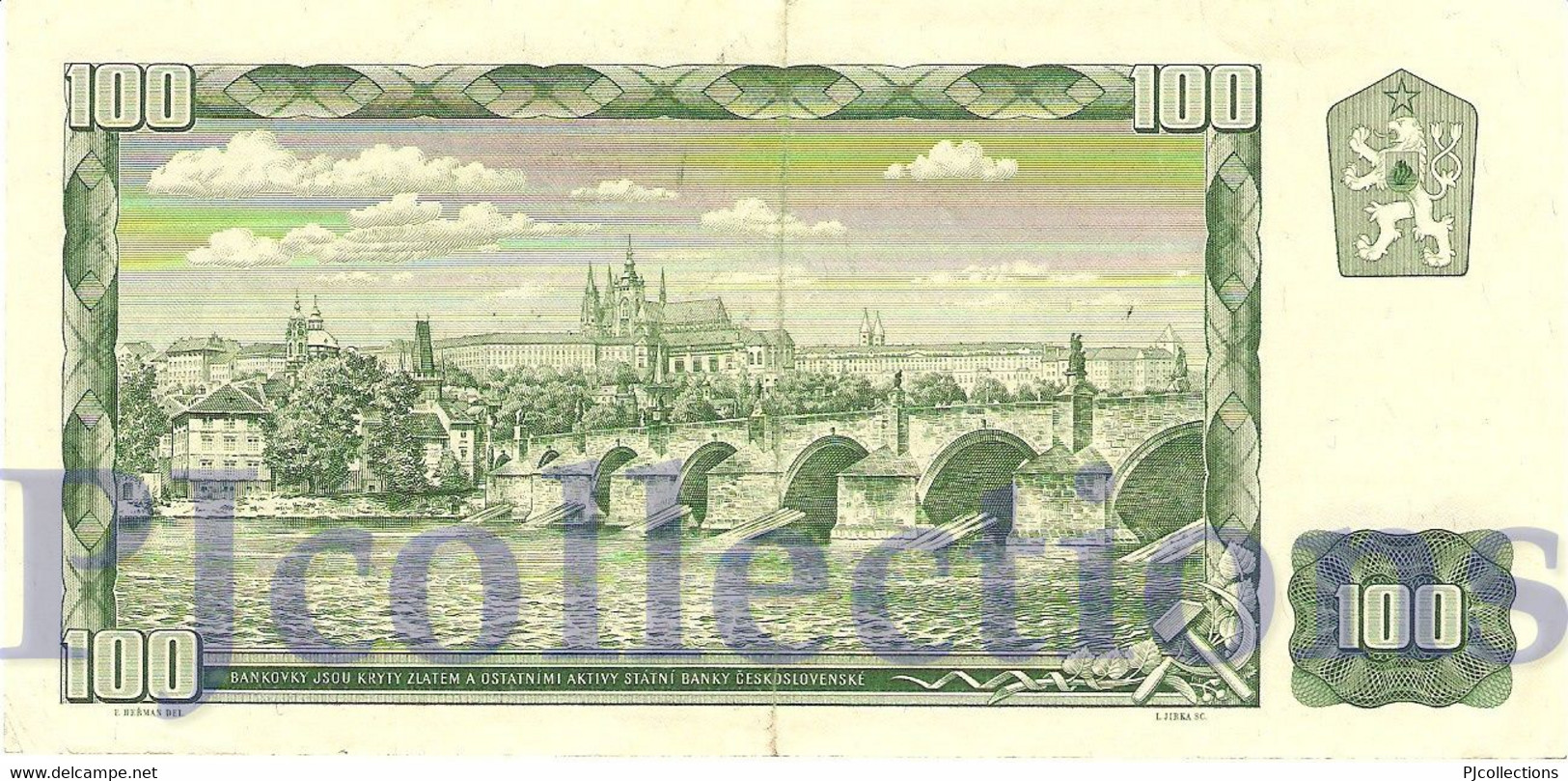 CZECHOSLOVAKIA 100 KORUN 1990 PICK 91c VF - Czechoslovakia