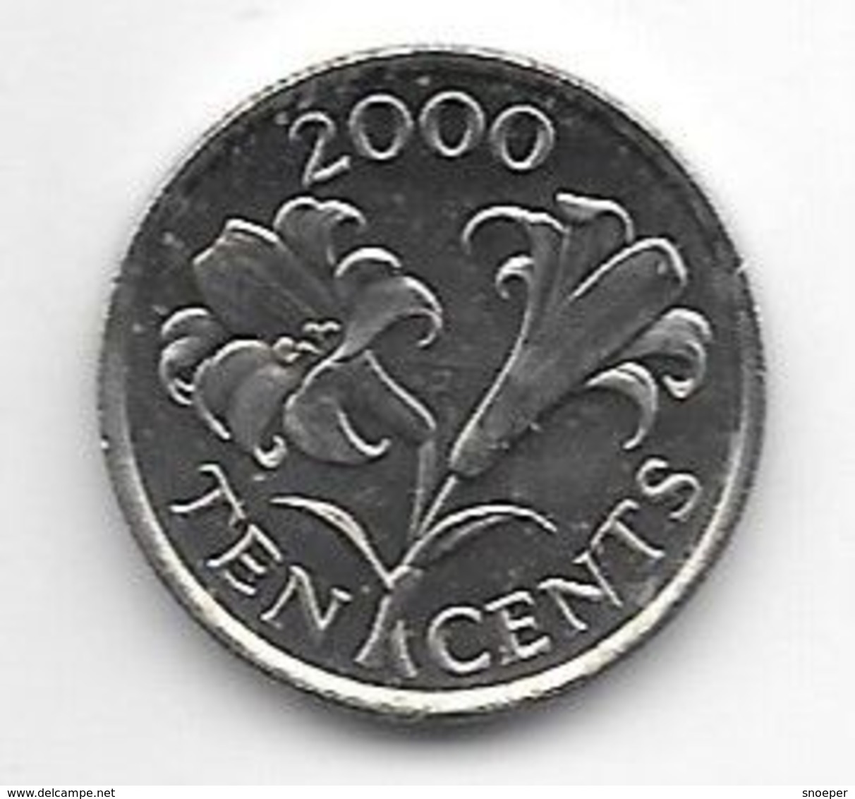 *bermuda 10 Cents 2000 Km 109 Bu - Bermudes