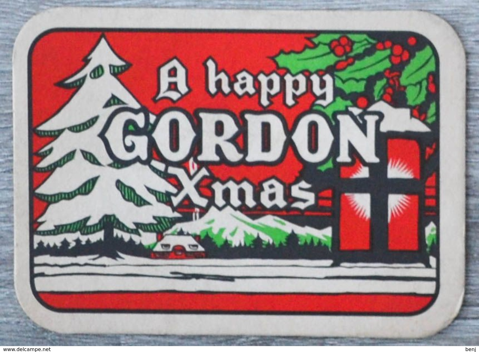 Sous-bock GORDON A Happy XMAS Bierdeckel Bierviltje Coaster (CX) - Sous-bocks