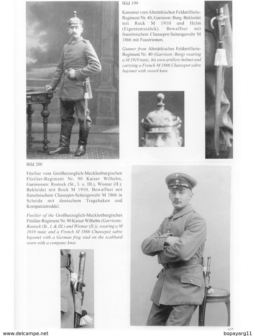 Deutsche Uniformen Und Seitengewehre German Uniforms And Bayonets, K Lubbe 1841-1945   LIVRAISON GRATUITE FREE SHIPPING - Inglese