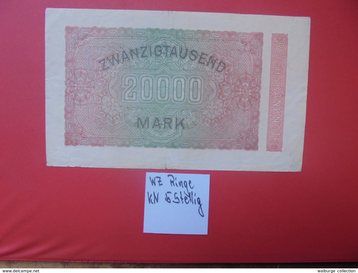 Reichsbanknote 20.000 MARK 1923 5 CHIFFRES+ETOILE CIRCULER (B.16) - 20.000 Mark