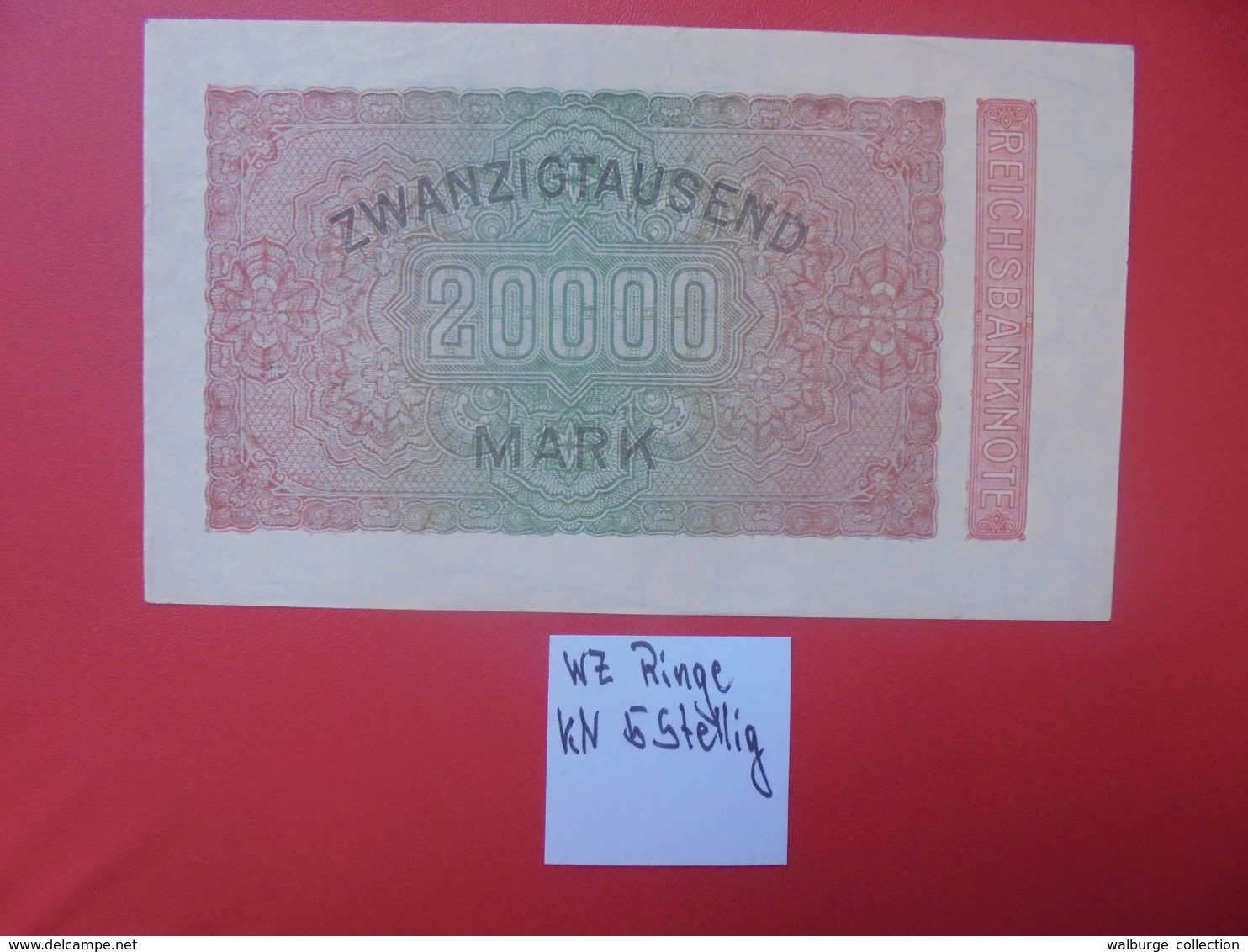 Reichsbanknote 20.000 MARK 1923 5 CHIFFRES+ETOILE CIRCULER (B.16) - 20000 Mark