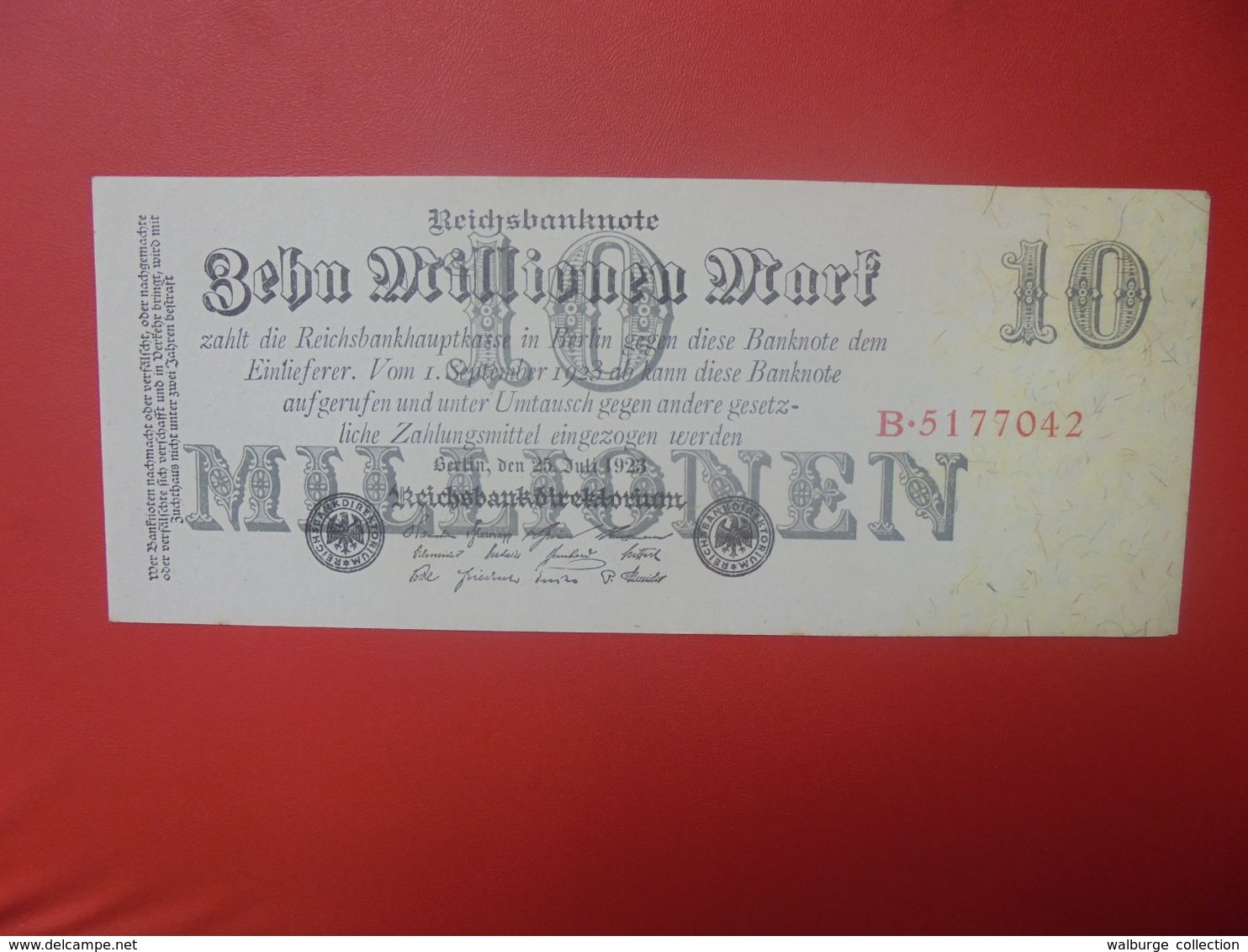 Reichsbanknote 10 MILLIONEN MARK 1923 CIRCULER (B.16) - 10 Millionen Mark