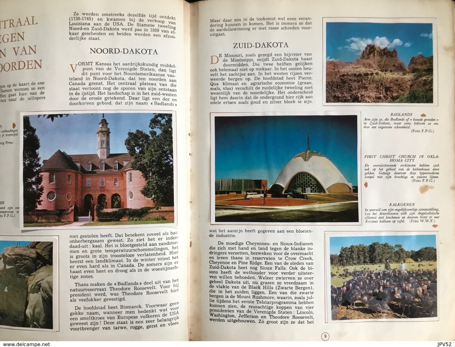 (314) Aardrijkskunde Van Amerika - De Lombard TINTIN - KUIFJE Uitgave - Deel II -1963 - Geografía