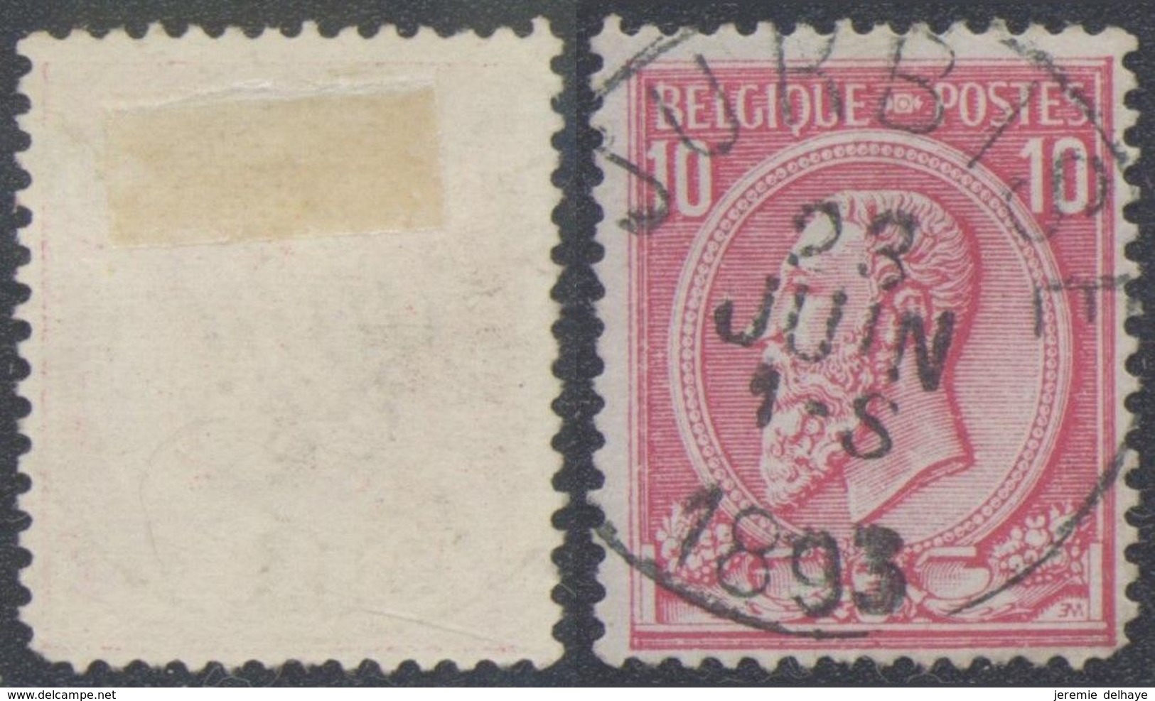 émission 1884 - N°46 Obl Simple Cercle "Jurbise" - 1884-1891 Leopold II