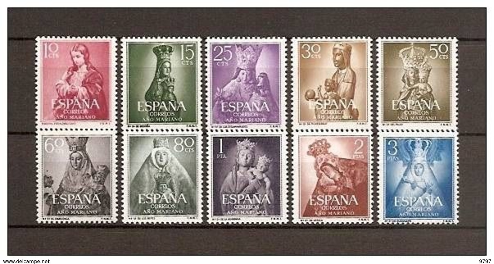 ESPAÑA 1954. AÑO MARIANO. EDIFIL 1132/1141 -SIN FIJASELLO- NUEVO** MNH -BONITA - Neufs