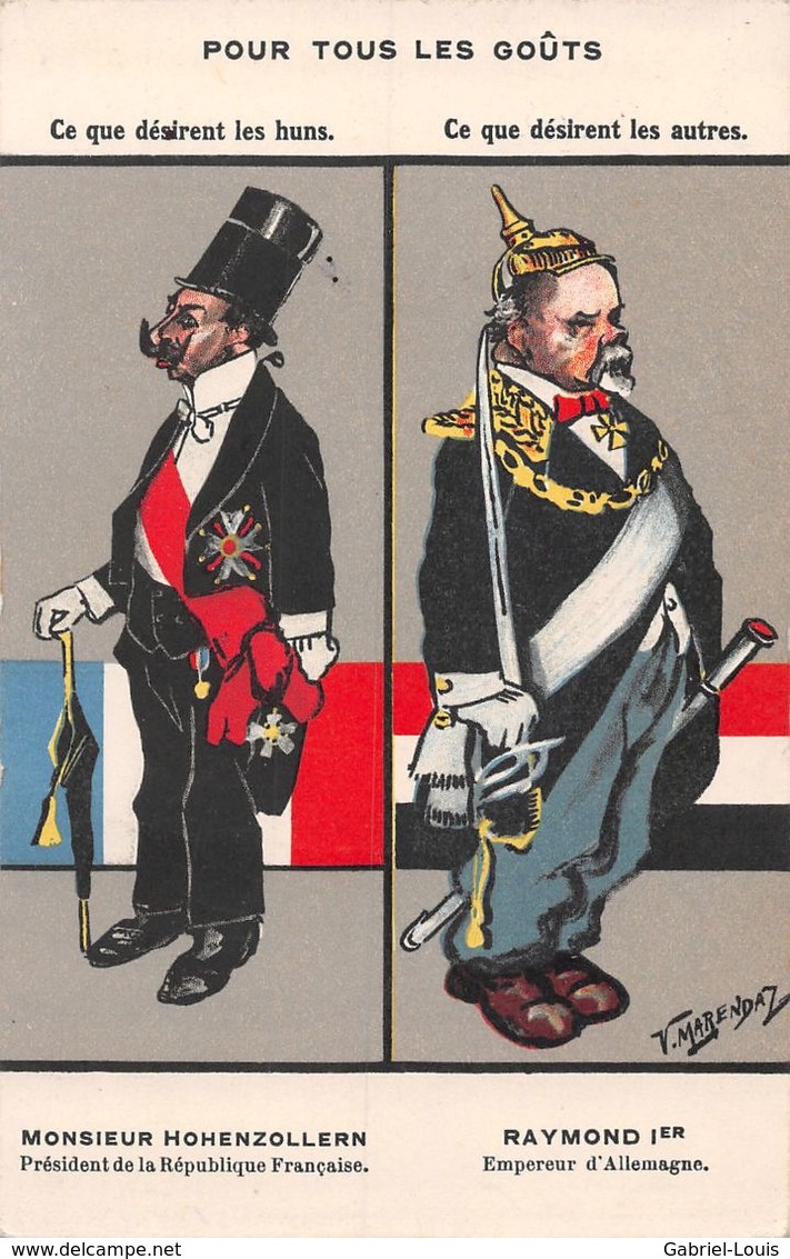 Pour Tous Les Goûts - Poincaré - Guillaume - Guerre 1914-18 - Ed. Lausanne Suisse - Humorísticas