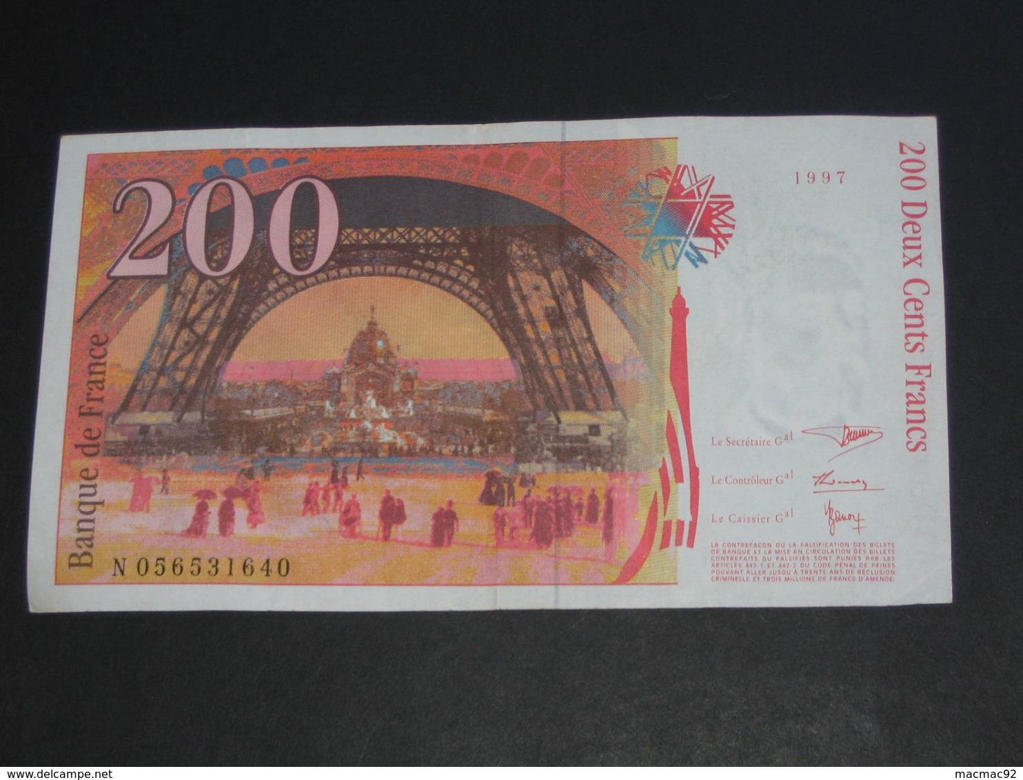 200 Deux Cents Francs - EIFFEL - 1997  **** EN ACHAT IMMEDIAT **** - 200 F 1995-1999 ''Eiffel''