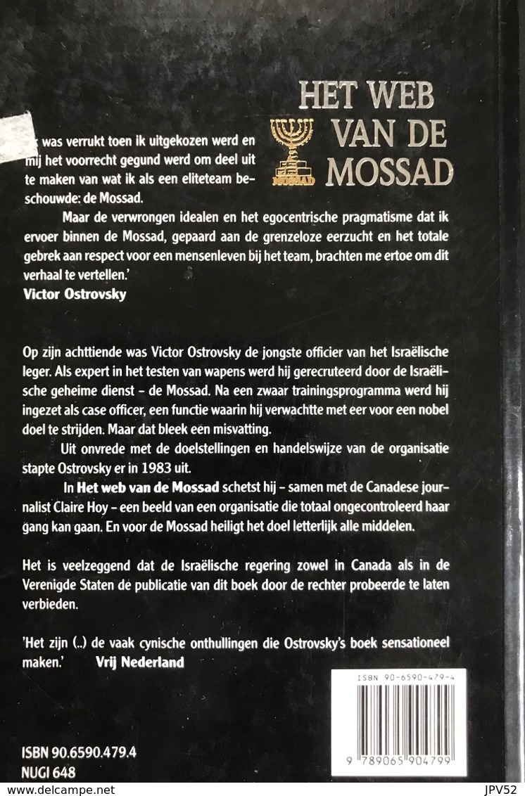 (316) Het Web Van Mossad - Claire Hoy- Victor Ostrovsky - 366p. - Guerre 1939-45