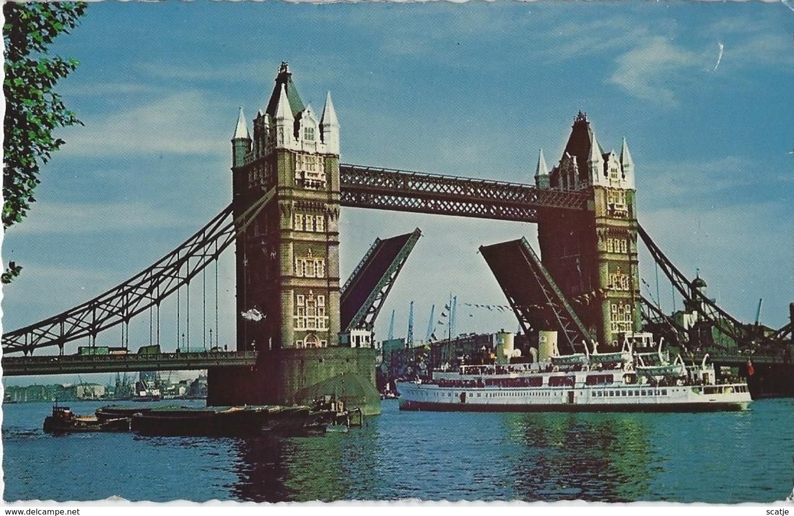 LONDON.   -   TOWER BRIDGE.   -   1963   Naar   Doornik - River Thames