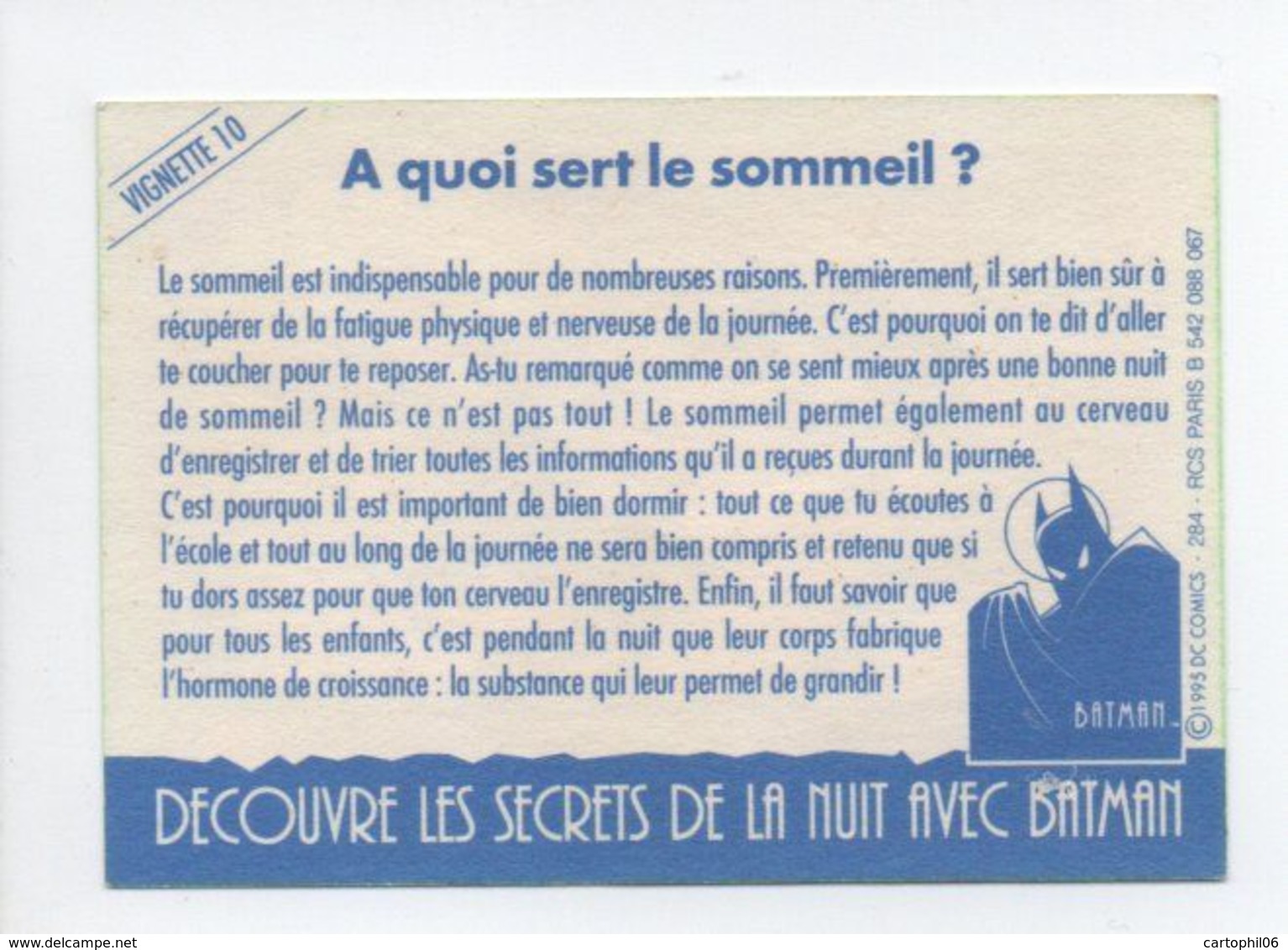 - CHROMO / AUTOCOLLANT LA VACHE QUI RIT - Série BATMAN 1995 - Vignette 10 THE JOKER - - Other & Unclassified