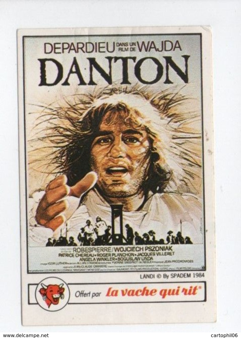 - CHROMO / AUTOCOLLANT LA VACHE QUI RIT - Série CINÉMA 1984 - Mini-affiche DANTON Avec DEPARDIEU - - Other & Unclassified