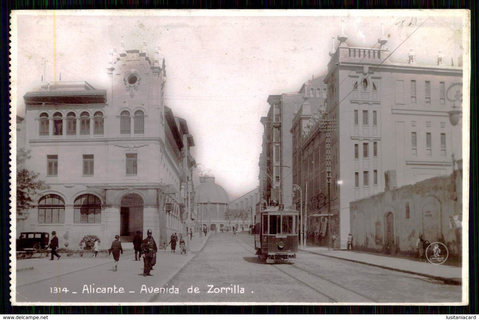 ALICANTE - Avenida De Zorrilla. (Ed. Unique Nº 1314 ) Carte Postale - Alicante