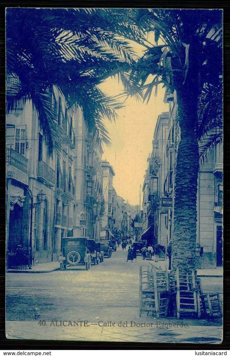 ALICANTE - Calle Del Doctor Esquerdo. (Ed. Marimón  Nº 40 ) Carte Postale - Alicante