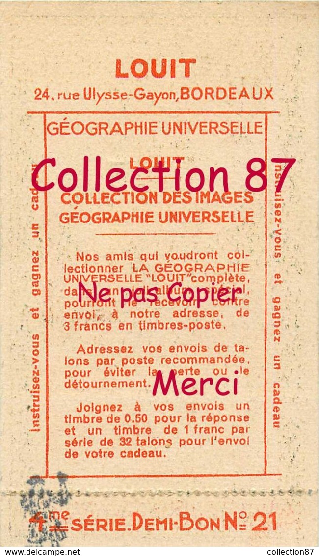 ☺♦♦ TAPIOCA LOUIT N°21 < MOSELLE  - GEOGRAPHIE CHROMO PUBLICITAIRE - PUBLICITE - Géographie