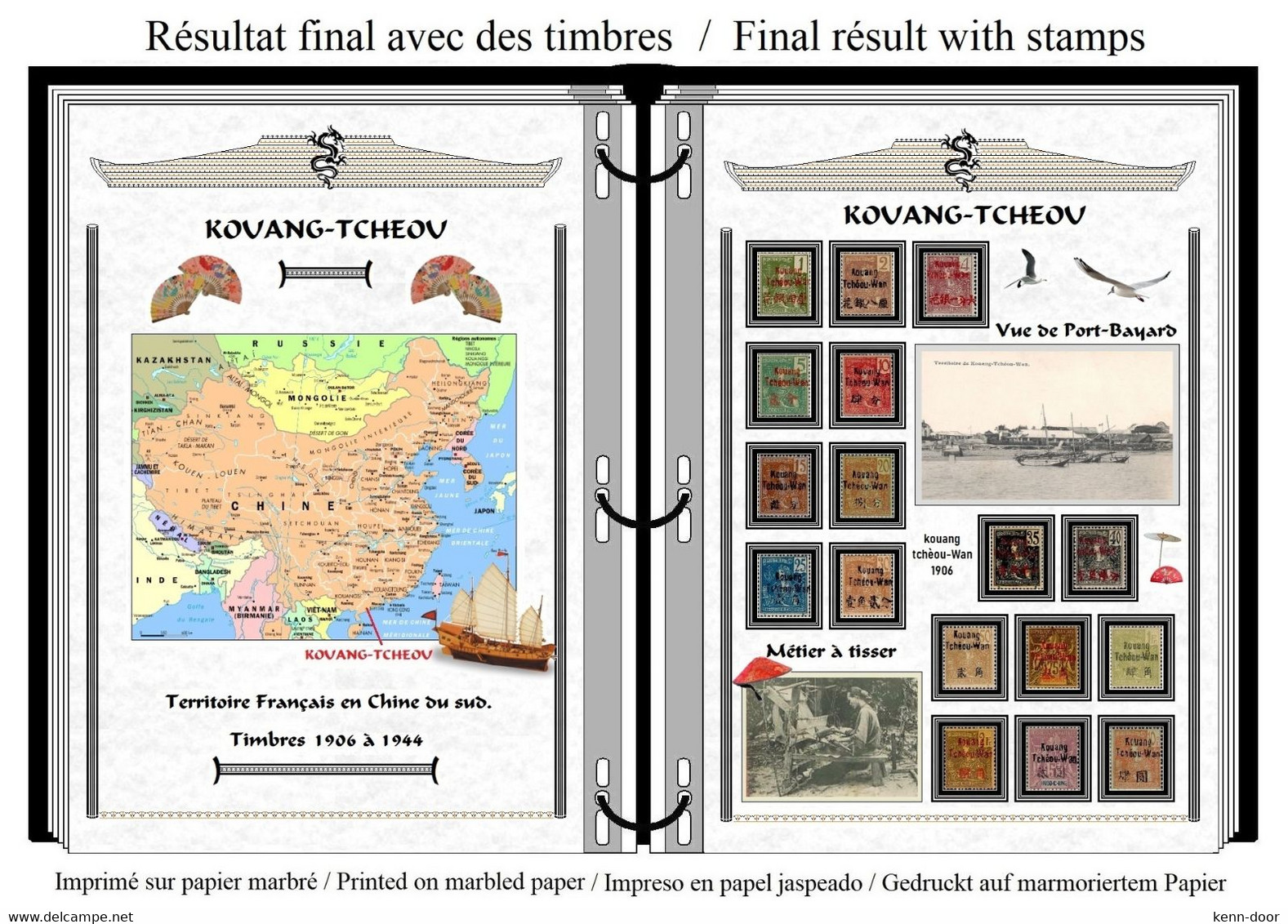 Albums De Timbres à Imprimer   LE KOUANG TCHEOU - Otros & Sin Clasificación