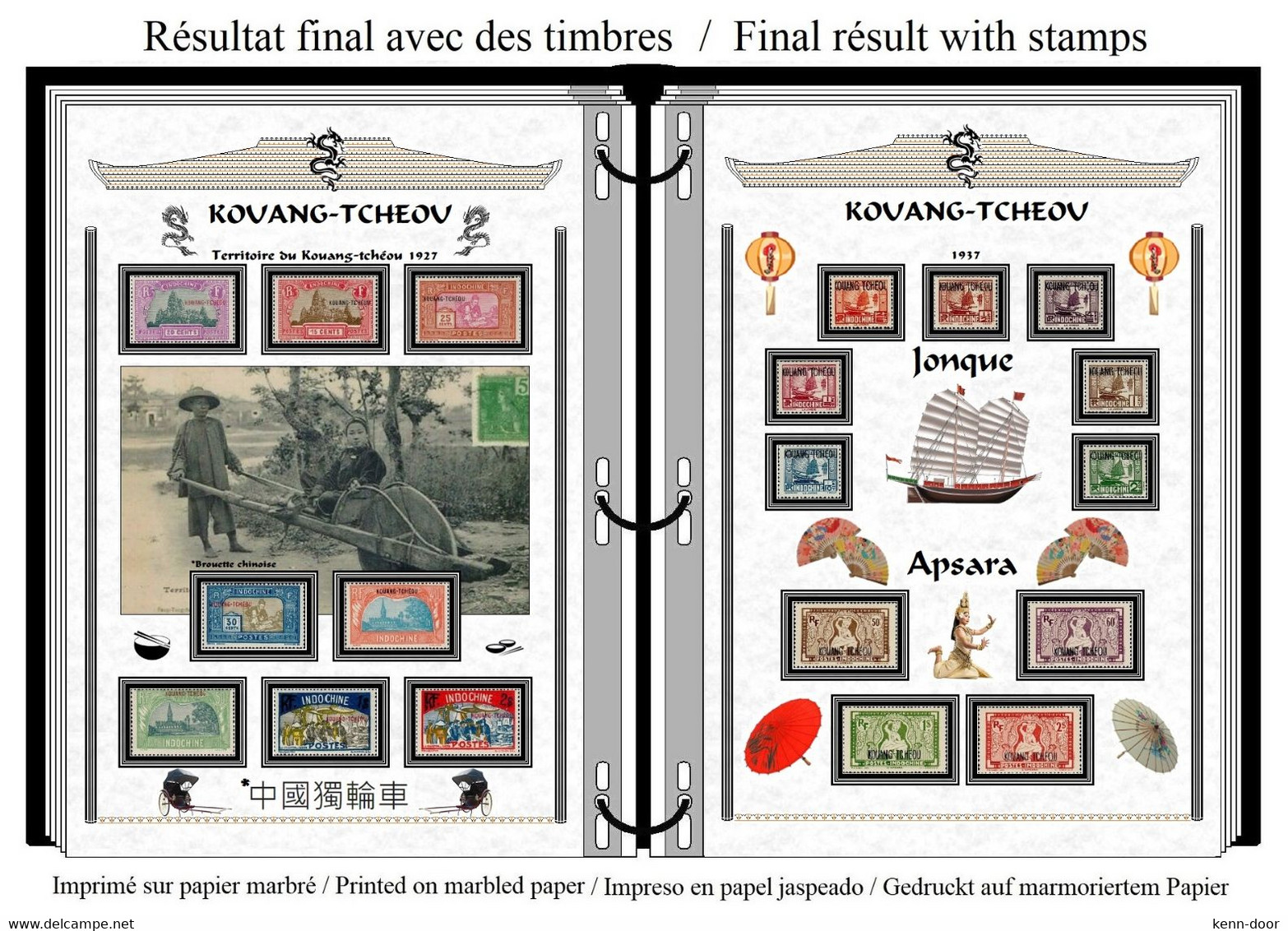 Albums de timbres à imprimer   LE KOUANG TCHEOU