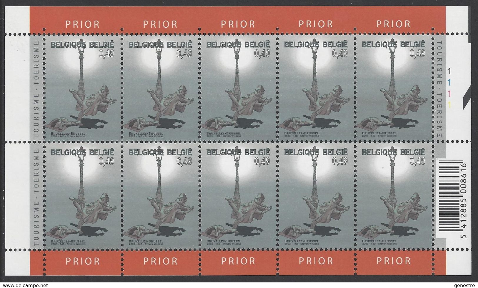 Belgique COB F3197 ** (MNH) - Planche 1 - 2001-2010