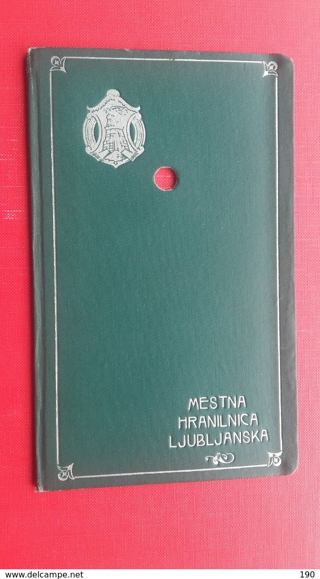 KRALJEVINA JUGOSLAVIJA.Ljubljana.MESTNA HRANILNICA LJUBLJANSKA.HRANILNA KNJIZICA(savings Book) - Cheques En Traveller's Cheques