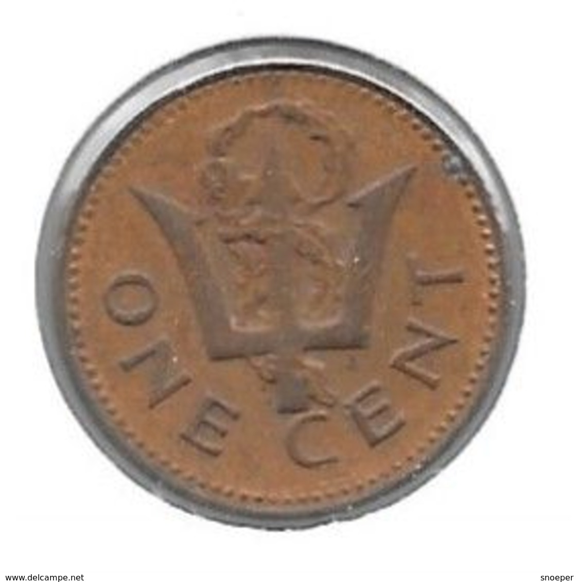 *barbados  1 Cent 1976 Km 10 - Barbados