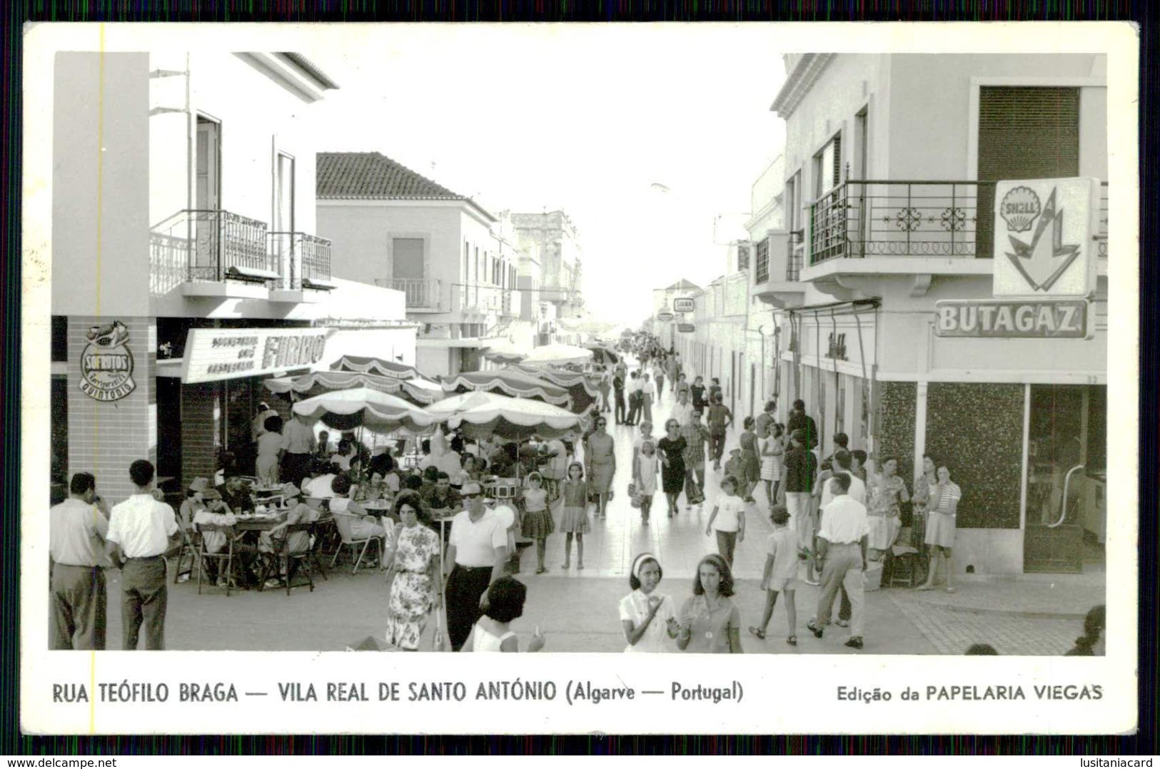 ALGARVE - VILA REAL DE SANTO ANTÓNIO - Rua Teófilo Braga ( Ed. Gevaert)  Carte Postale - Faro