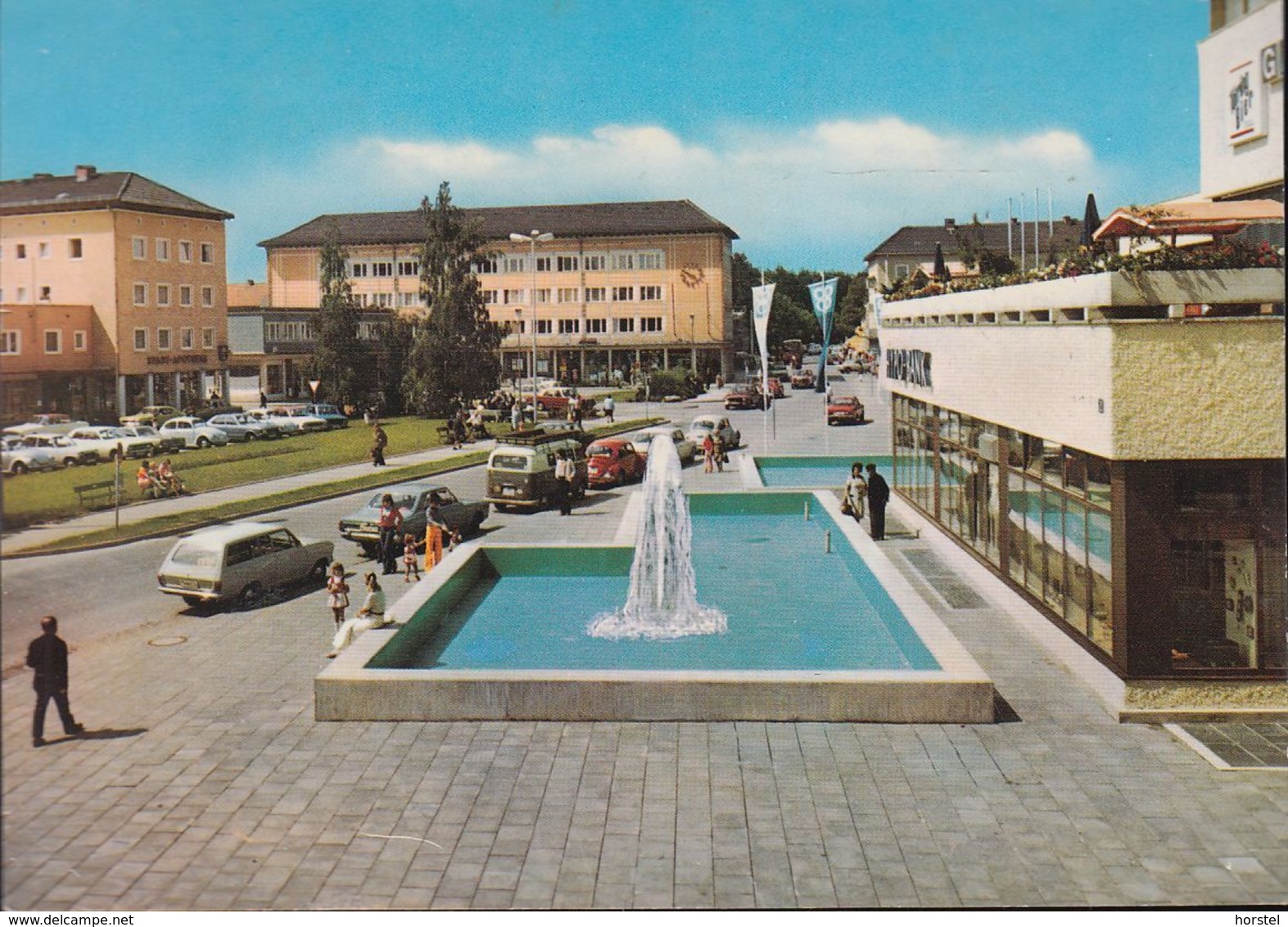 D-84478 Waldkraiburg - Stadtplatz - Cars - VW Bus - Opel - Ford (60er Jahre) - Waldkraiburg