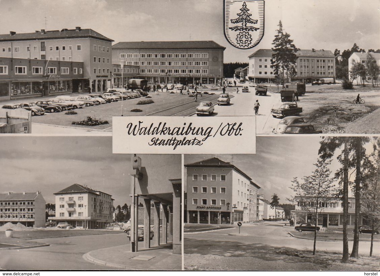 D-84478 Waldkraiburg - Stadtplatz - Cars - VW Käfer - Opel - Ford (60er Jahre) - Waldkraiburg