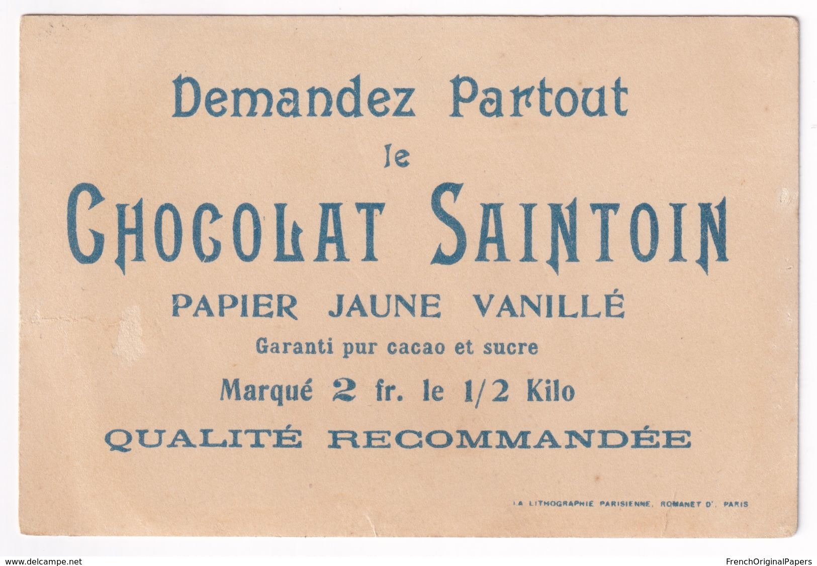 Chromo Didactique Romanet Chocolat Saintoin Abécédaire Alphabet Lettre R Russe Russie Rosier Ruines écriture A36-72 - Other & Unclassified