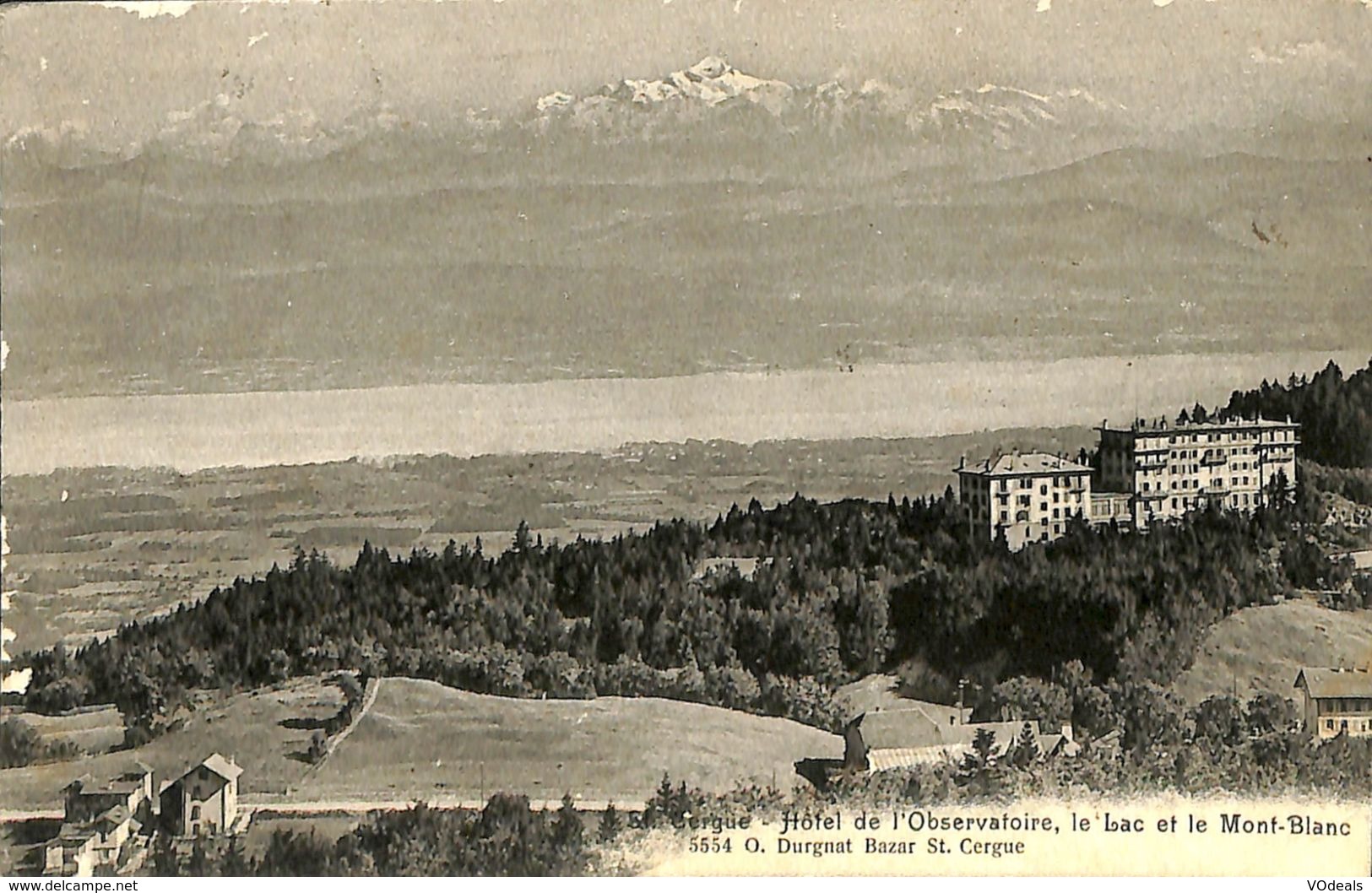 029 219 - CPA - Suisse - St. Cergue - Hôtel De L'Observatoire, Le Lac Et Le Mont-Blanc - Saint-Cergue