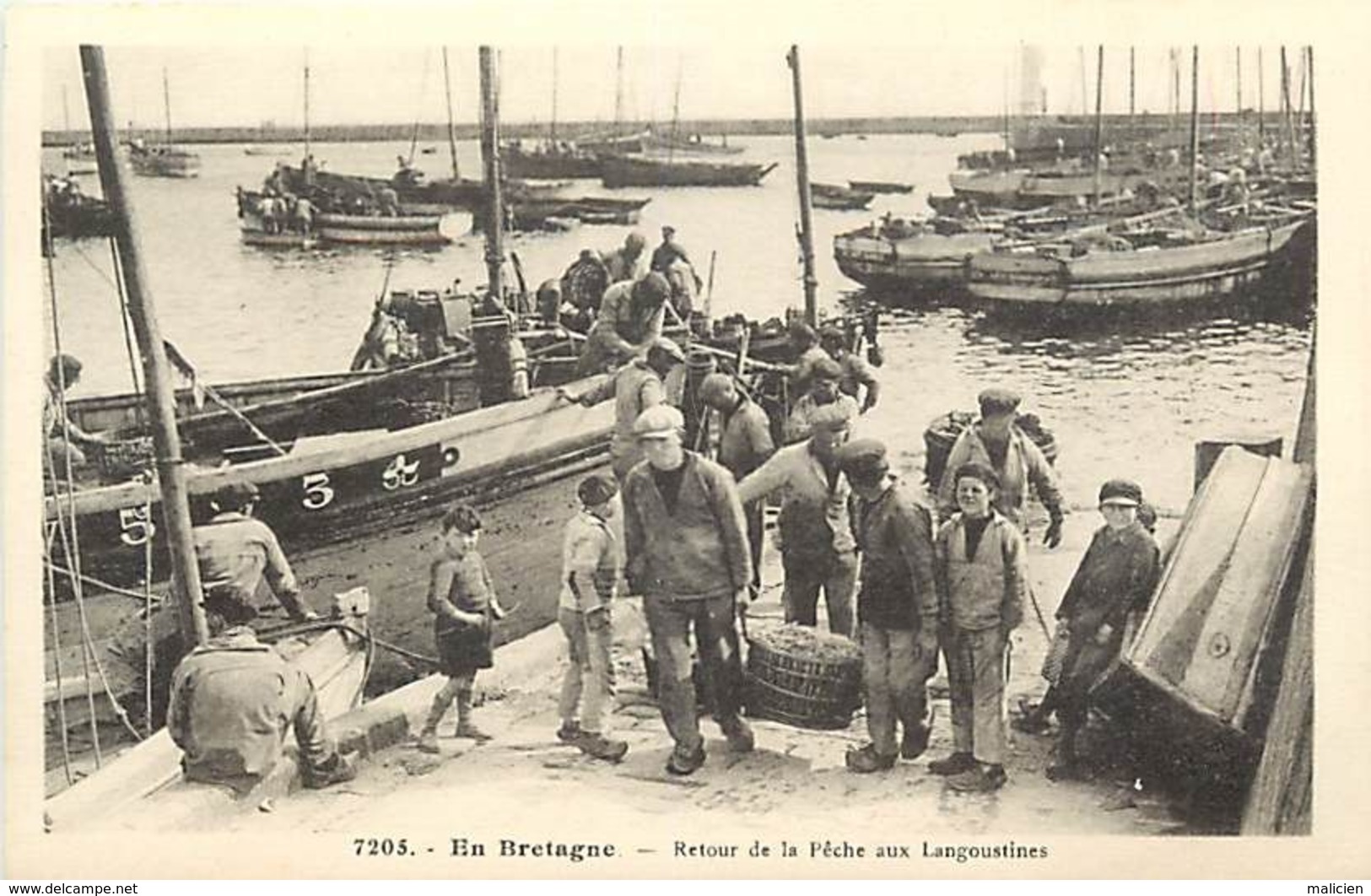 - Finistère - Ref-E536- En Bretagne N° 7205 - Retour De La Pêche Aux Langoustines - Pêche En Mer - Pêcheurs -- - Autres & Non Classés