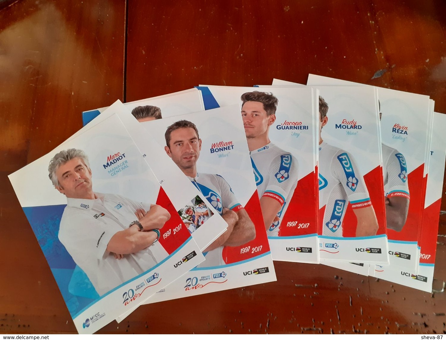 Cartes Equipe FDJ 2017 - Ciclismo