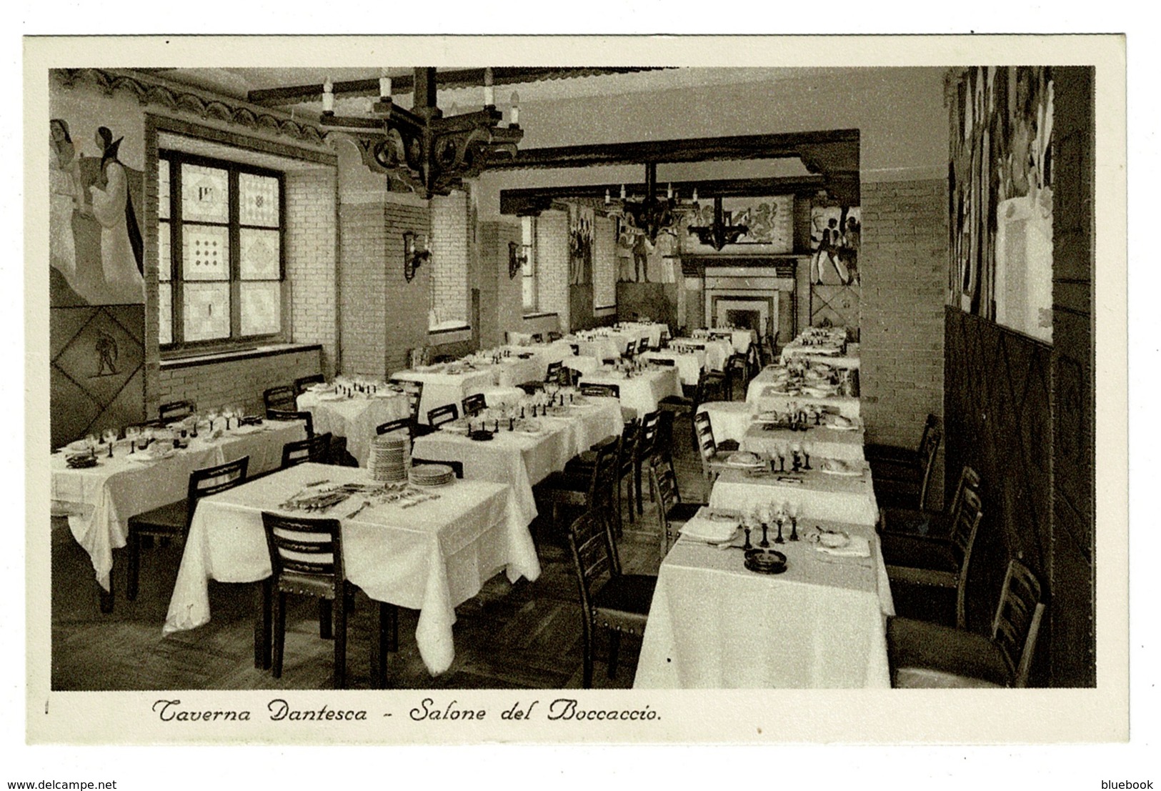 Ref 1384 - Early Postcard - Albergo Ristorante Taverna Dantesco - Torino Italy - Cafes, Hotels & Restaurants