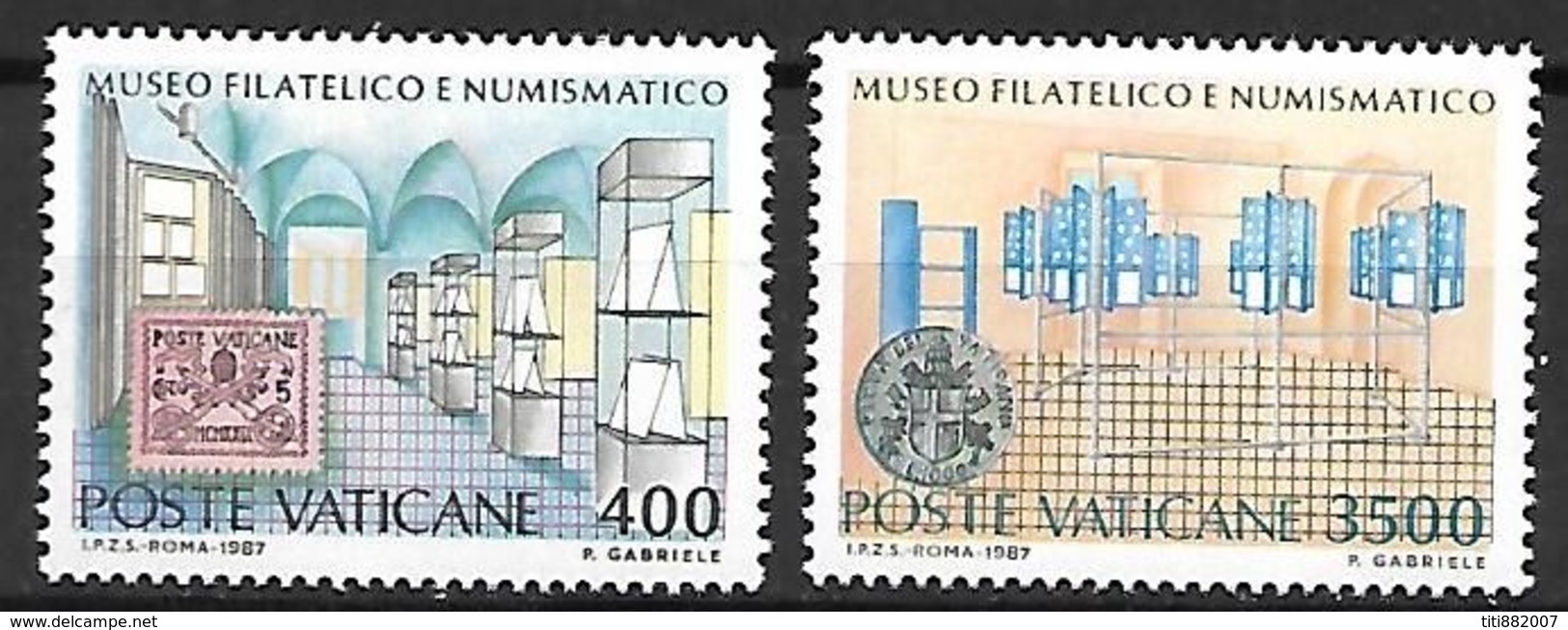 VATICAN     -   1987 .  Y&T N° 815 / 816 ** .   Musée Philatélique - Unused Stamps