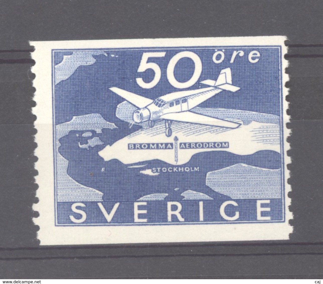 Suède  -  Avion  :   Yv  6  *    ,  N2 - Neufs
