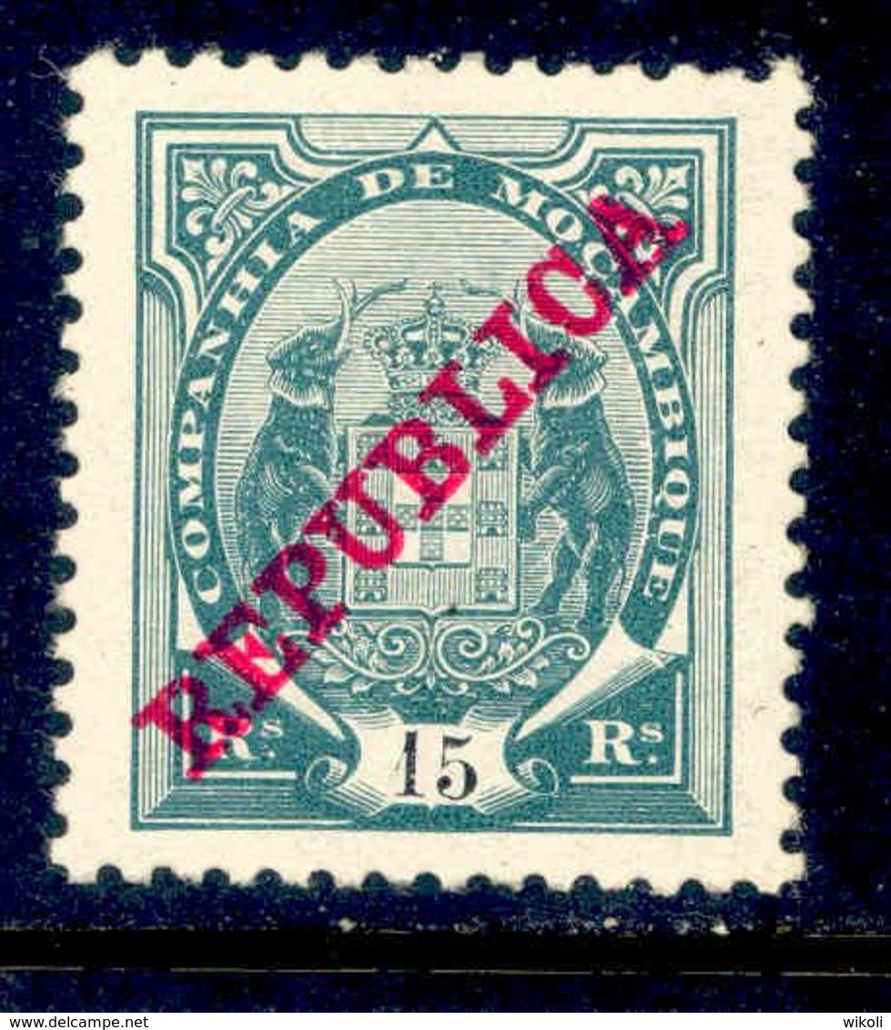 ! ! Mozambique Company - 1911 Elephants Coat Of Arms 15 R - Af. 80 - MH - Mozambique